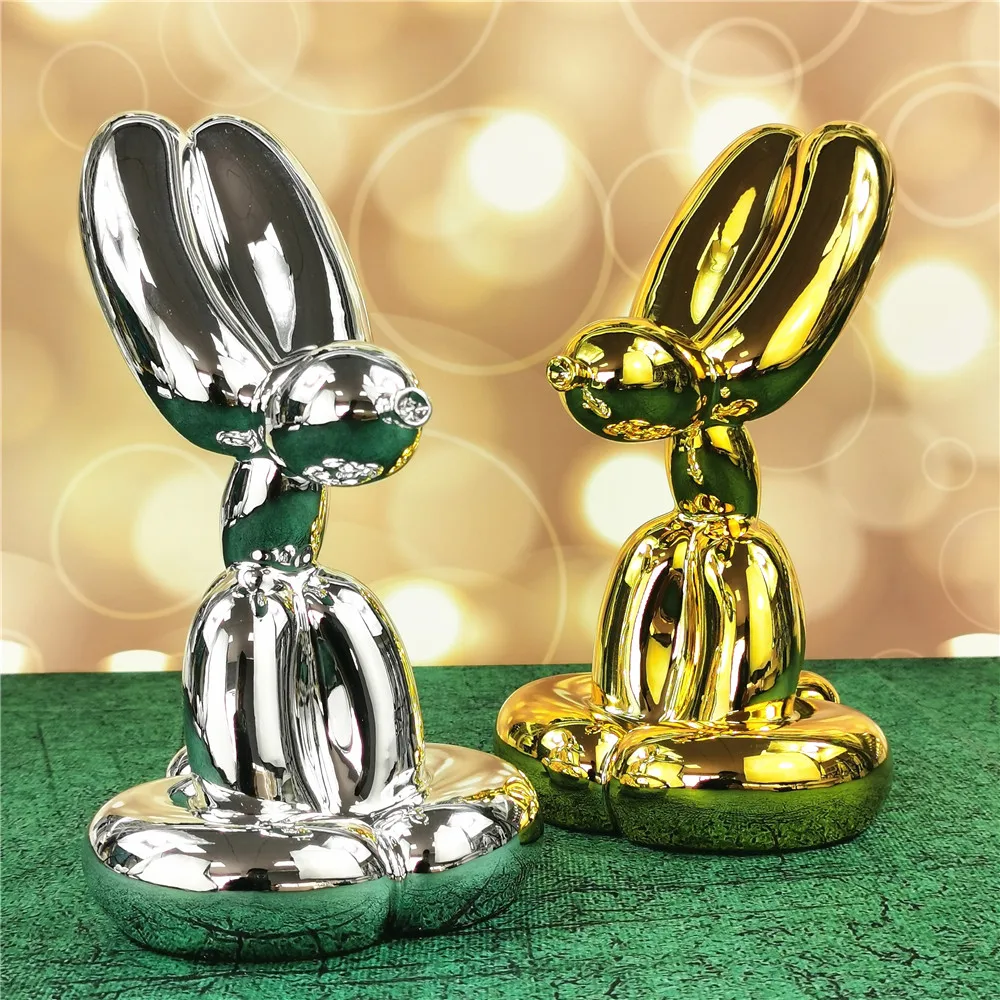 

Modern Art Best Quality JK Balloon Rabbit Colors Metallic Plating Rabbit Home Ornaments Statue Xmas Gift