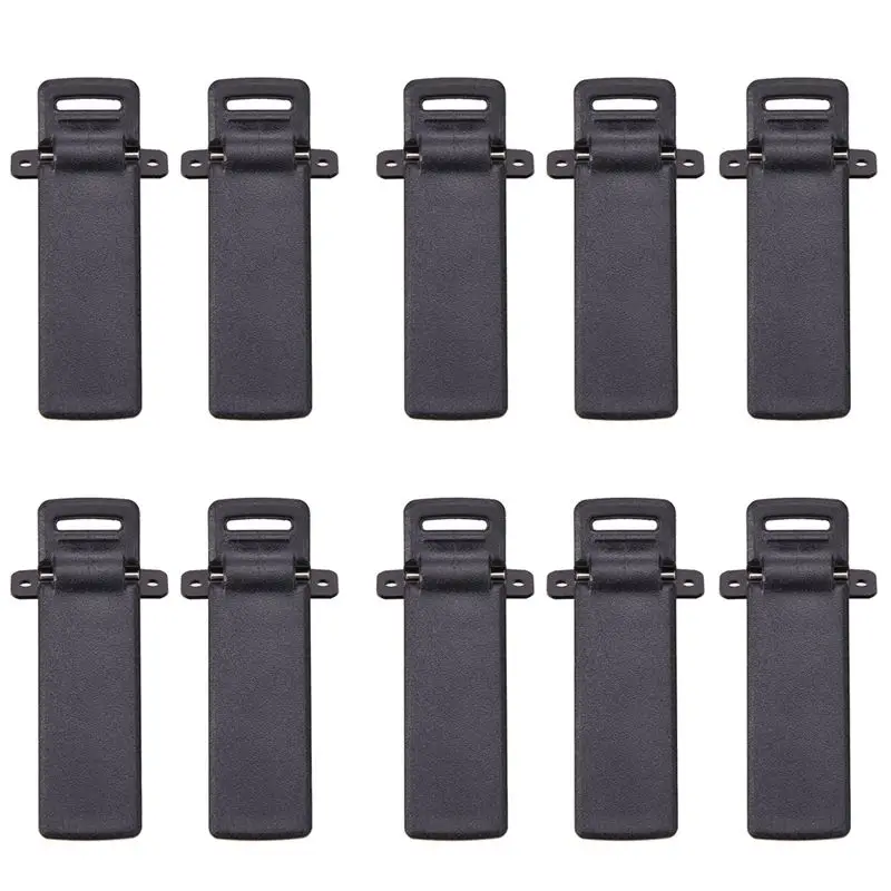 

10Pcs Walkie Talkie Clamps Spare Part Back Belt Clip For Baofeng 2-Way Radio UV5R For Baofeng Intercom UV5R / 5RA / 5R + / 5RB /