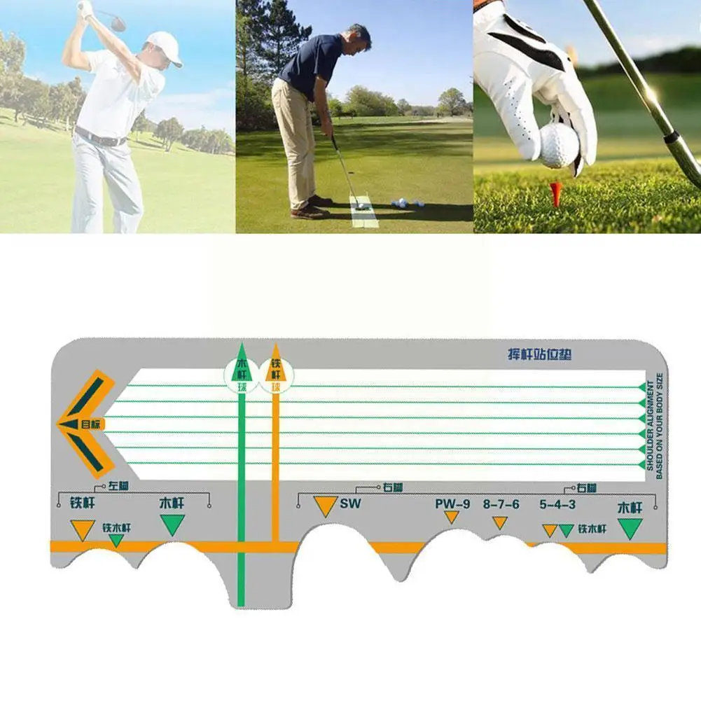 

Golf Station Board Swing Trainer Practice Corrective Beginners Batting Calibration Supplies Training Posture Accessories Go Y6y3