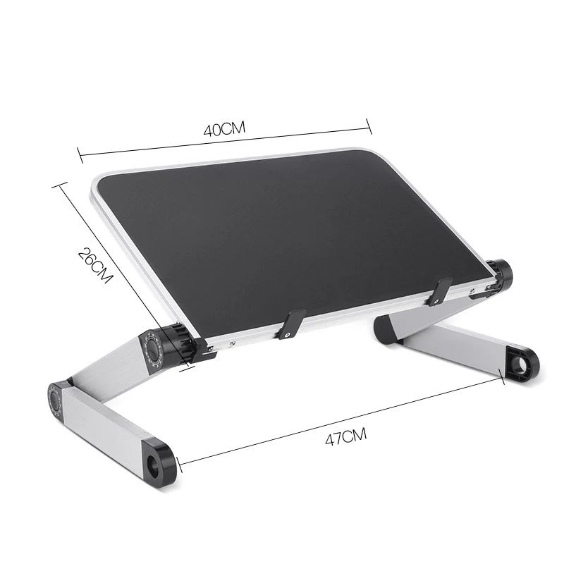 Folding Computer Desk with Cooler Fan Adjustable Laptop Desk Stand  Portable Lap Desk for Bed PC Notebook Table Table Board Lap images - 6