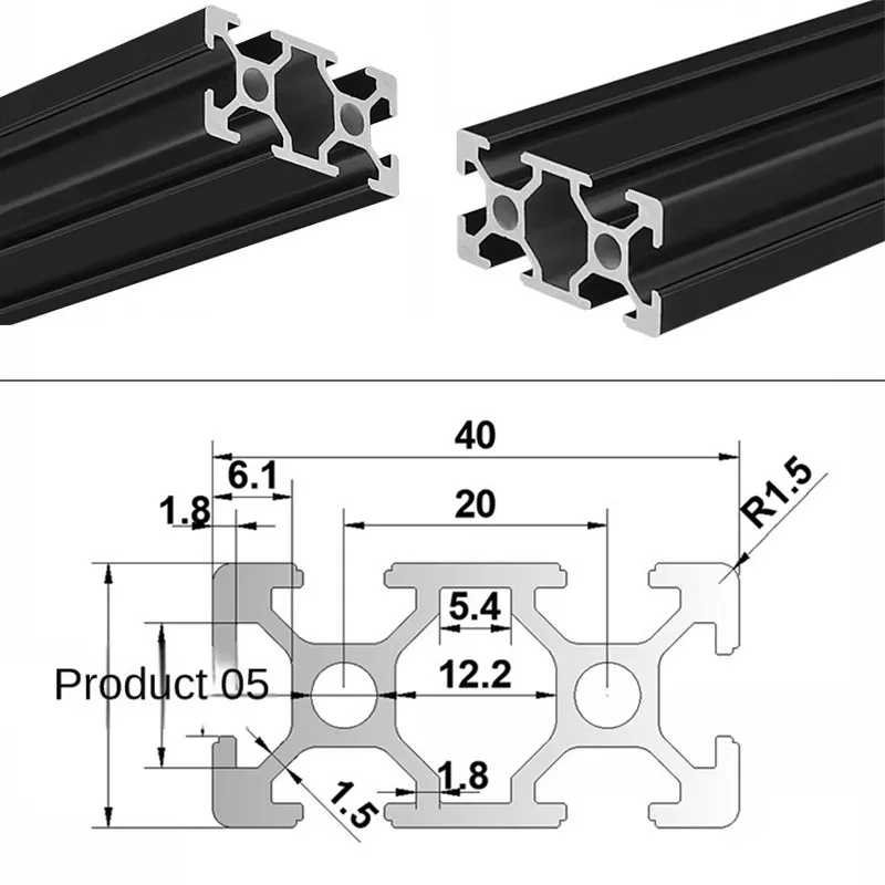 

2 шт. Алюминиевый профиль 2040 pmgn для 3D принтеров