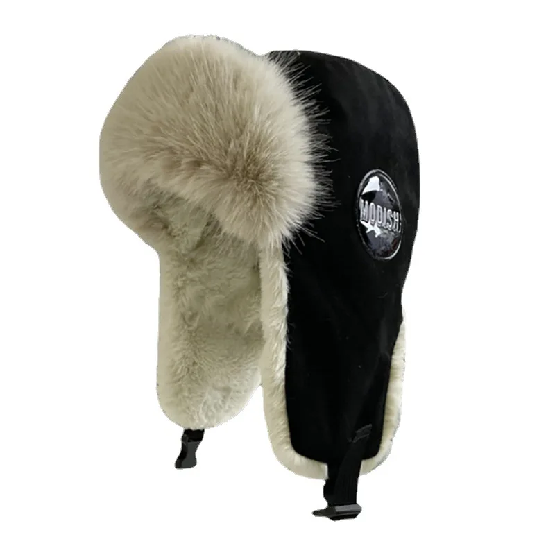 

Mens Women Unisex Warm Trapper Aviator Trooper Earflap Winter Flaps Ski Hat New Bomber Hats Russian Ski Hat Faux Fur Hats