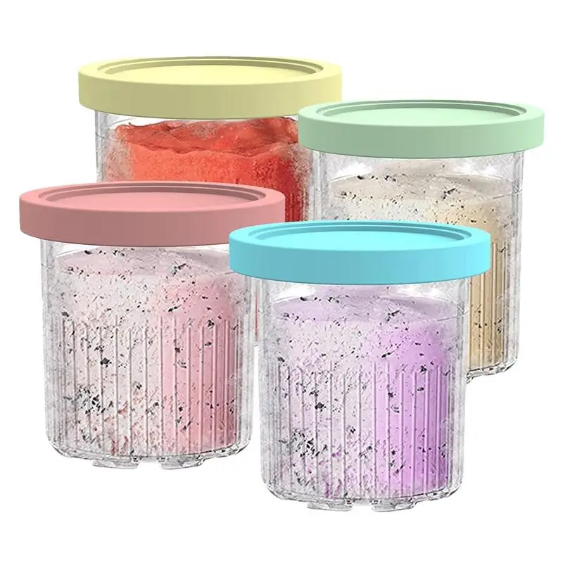 

Ice Cream Pints Cups Reusable Ice Yogurt Container Series Ice Cream Maker Replacements Storage Jar With Lid Ice Cream Tools