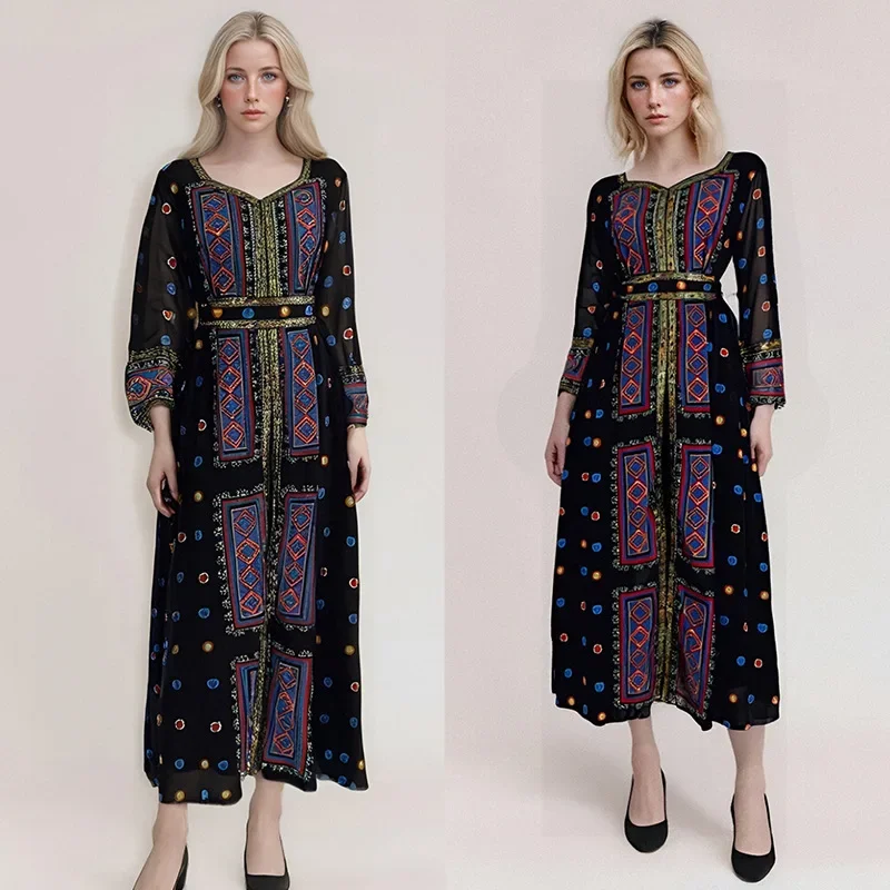 Африканские платья Дашики для женщин модное осеннее Африканское длинное платье