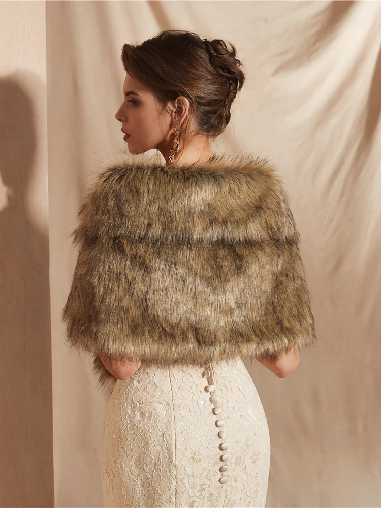 ICCLEK 2019 new bride winter wool shawl high-grade fur small shawl