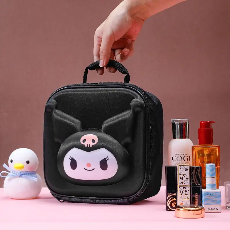

New Anime Kuromid Kawaii Cartoon Sanriod Girl Heart Multifunctional Cosmetics Storage Portable Portable Picnic Finishing Bag