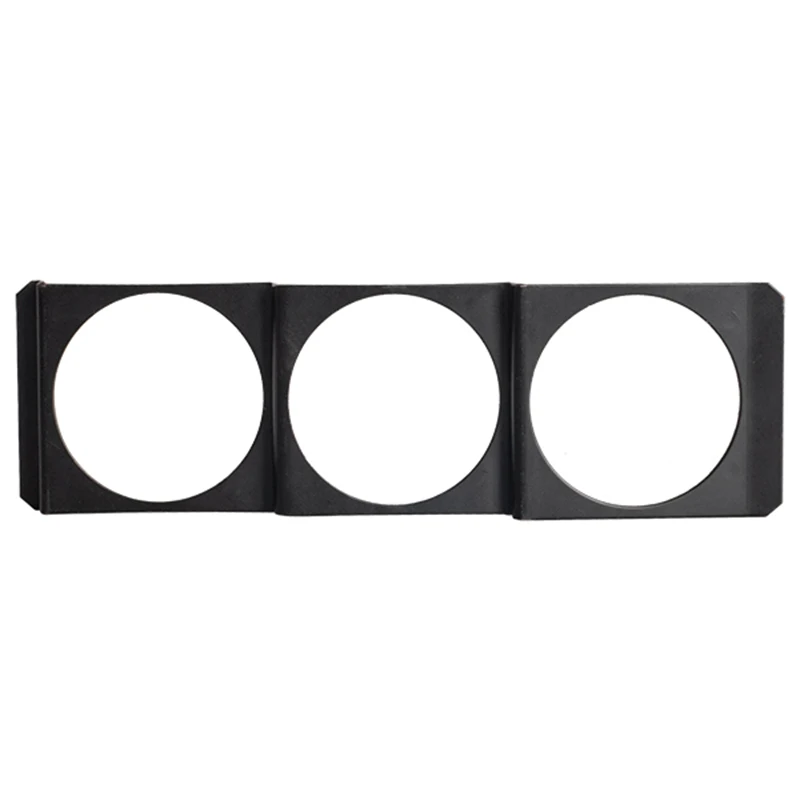 52mm 3 Hole Single DIN Radio Slot Pod Triple Gauge Meter Panel Mount Black |
