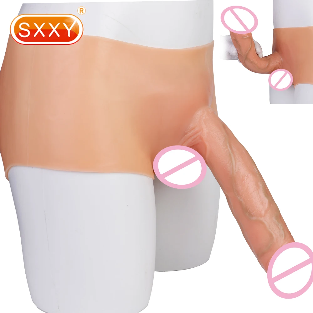 SXXY силиконовый реалистичный однотонный фаллоимитатор брюки страпон большой