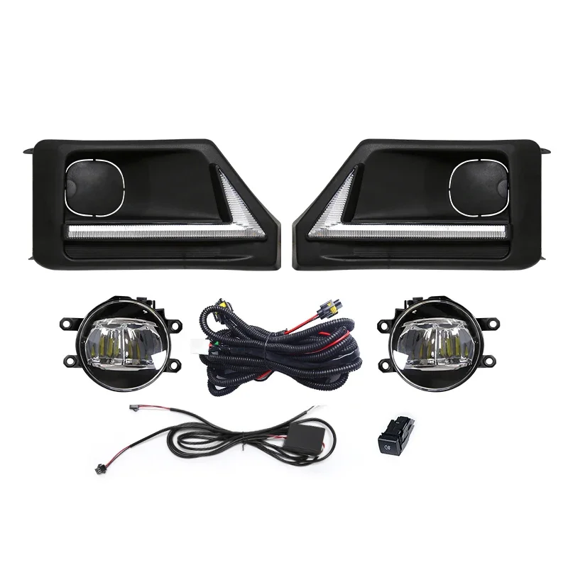 

Для Toyota RAV4 Adventure 2019 2020 2021, светодиодные противотуманные фары DRL, дневные ходовые огни, передний бампер, указатели поворота, автомобильные аксессуары