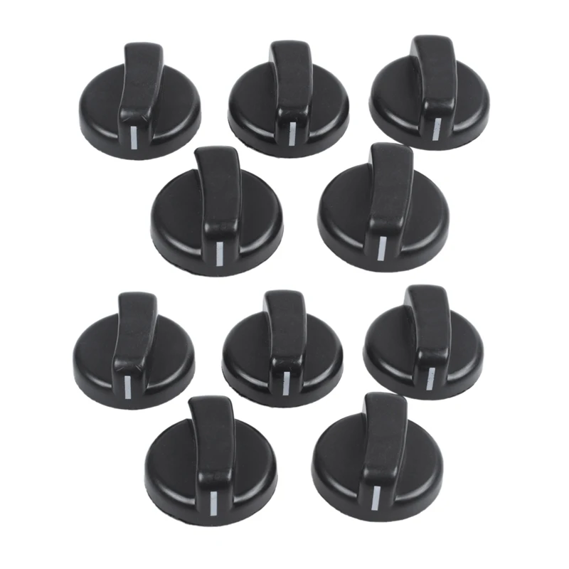 

10 PCS Kitchen Black Plastic Gas Stove Cooker Control Knobs