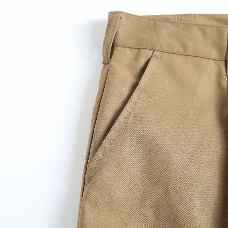 Elmsk England Style High Street Vintage Cargo Shorts Man Fashion Loose Cotton Harem Bermuda Man
