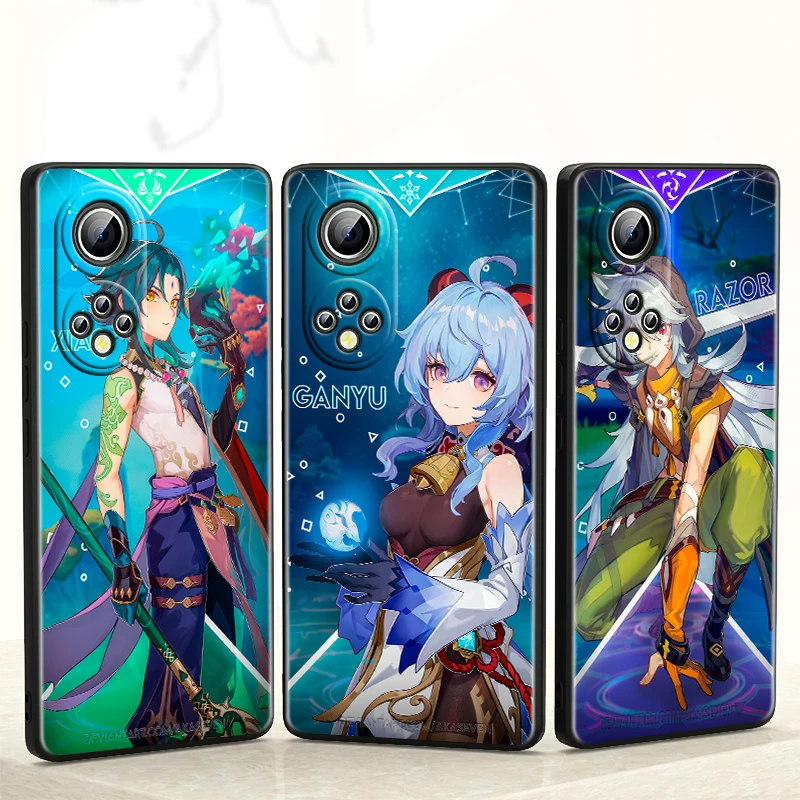 

Genshin Impact for Honor 60 50 30 20 Pro Plus 5G Funda Coque Capa Magic3 Play5 5T Luxury Soft Black Phone Case