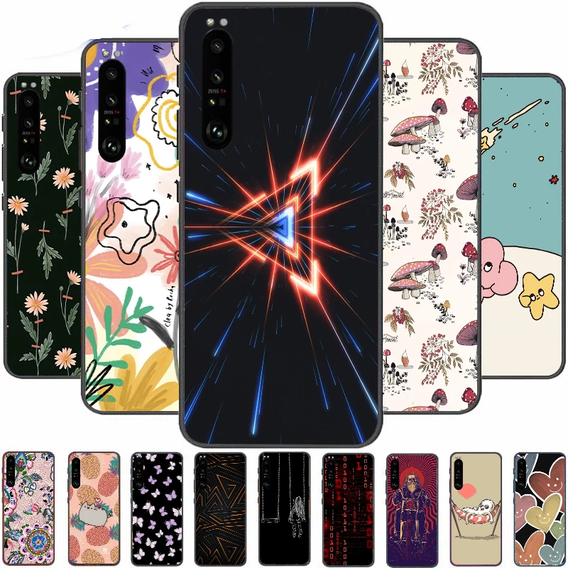 Милый чехол с мультяшным аниме для Sony Xperia 1 III, 10, 5 Lite из мягкого силикона TPU на заднюю панель, для 10iii, 1iii, 5iii, чехлы для телефона, бампер.