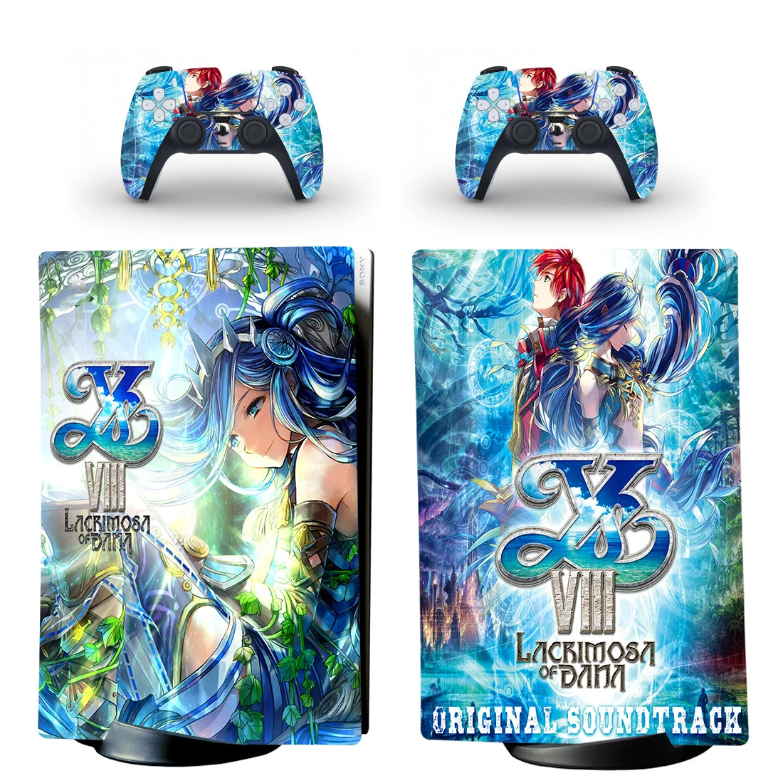 

Ys VIII Lacrimosa of DANA PS5 Digital Skin Sticker Cover for Console & 2 Controllers Decal Vinyl Protector PS5 Skins