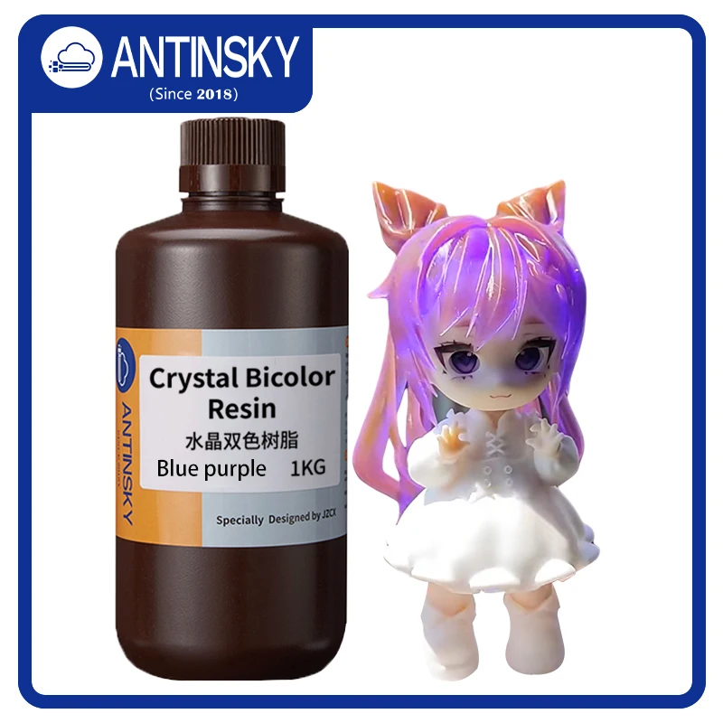 Фото Двухцветная УФ-отверждаемая смола CrystalBicolor-RESIN: прозрачная, высокоглянцевая, для быстрой печати на LCD/DLP/SLA принтерах №3