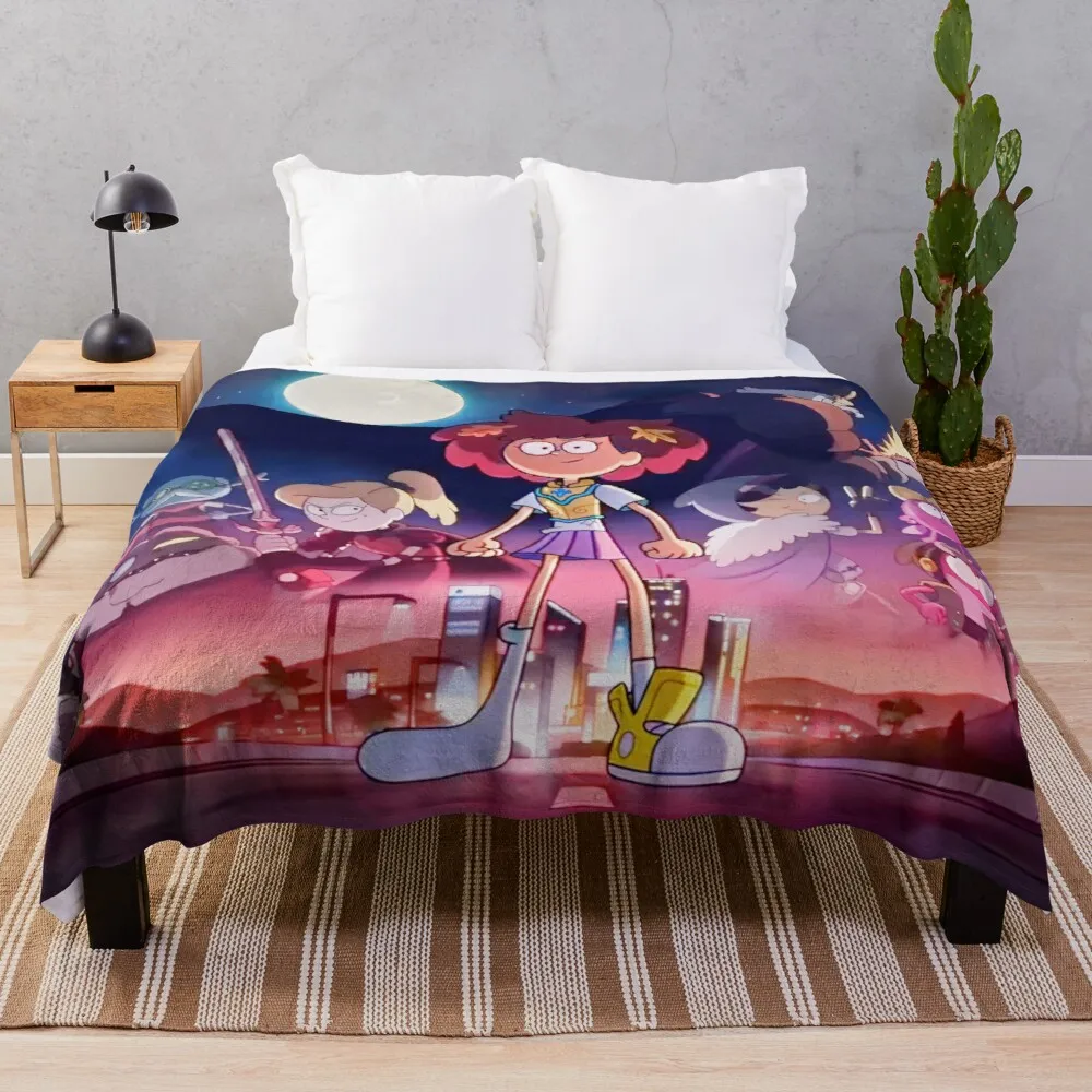 

Раскладное одеяло Amphibia Сезон 3, тяжелые одеяла для дома и комфорта, вязаное плюшевое одеяло