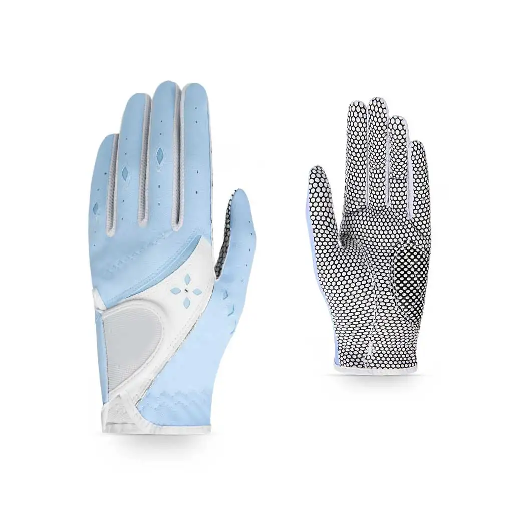 

Woman Golf Gloves Leather Anti-skid Adjustable Breathable Home Gym Fitness Mittens Practice Training Mitts for Ladies