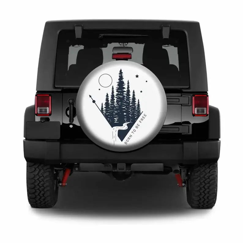 

Spare Tire Cover, Born To Be Free, Custom Personalized Tire Car Decoration, Jeep Wrangler Suv Rv Tire Protector,without/with Cam