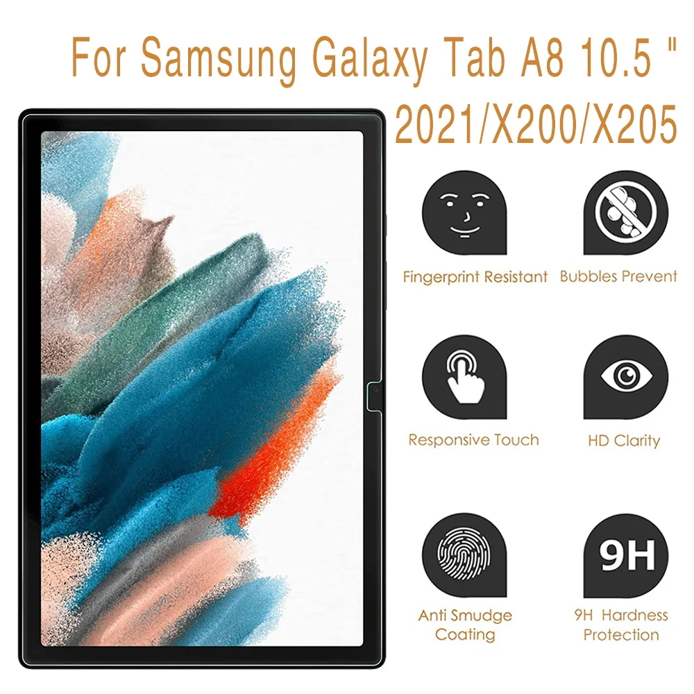 9H закаленное стекло для защиты экрана Samsung Galaxy Tab A8 10 5 SM-X200 2021 защитная пленка