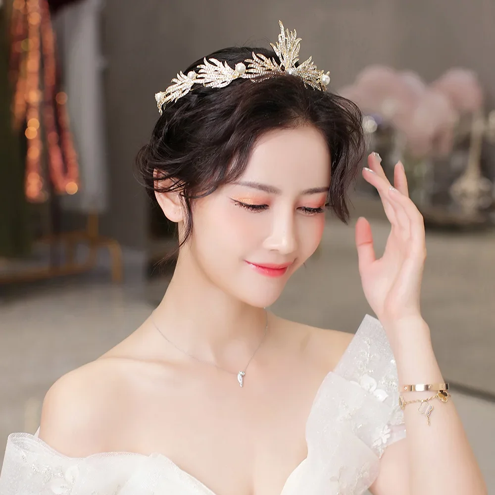Элегантная свадебная корона HG1280 новая невеста ночной банкет фотостудия прическа