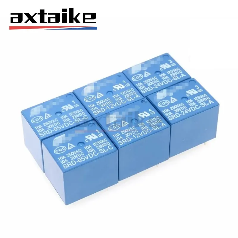 

5PCS Relays SRD- 03V 05V 06V 09V 12V 18V 24V 48V DC -SL-A -SL-C SRD-05VDC-SL-C SRD-12VDC-SL-C SRD-24VDC-SL-C 10A 250VAC 4/5Pin