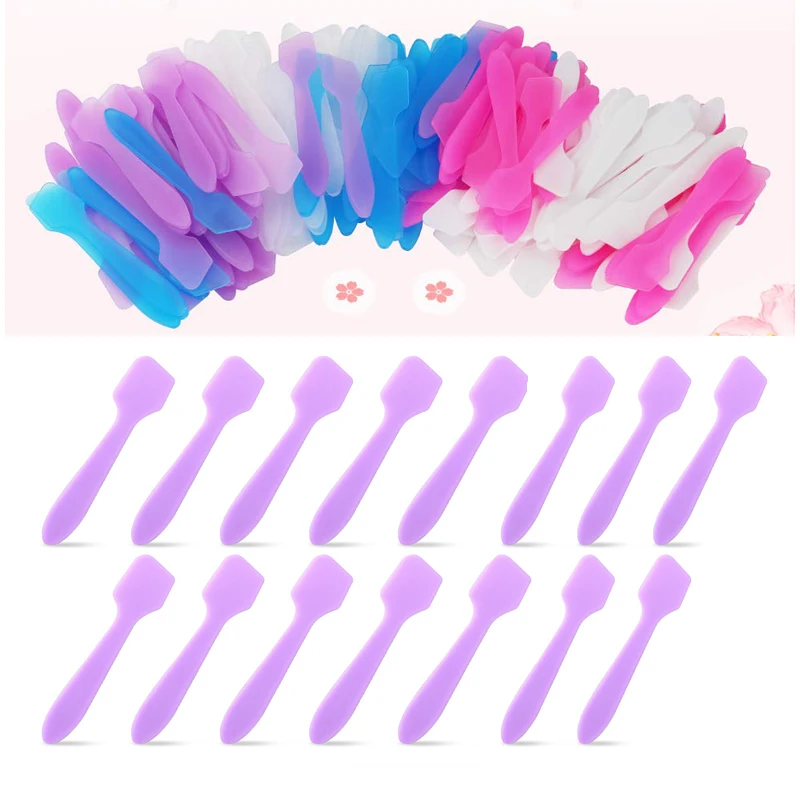 

10pcs DIY Plastic Facial Face Stick Cream Mixing Spatulas Spoon Makeup Cosmetic Make Up Tools Face Cream Facial Mask Spatula