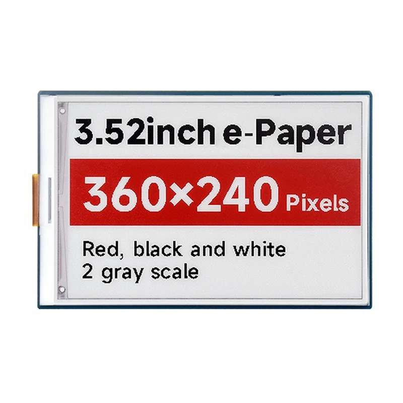 3.52Inch E-Paper HAT 360 X 240 SPI Interface Ideal For Price Tags Shelf Labels Iindustrial Instruments