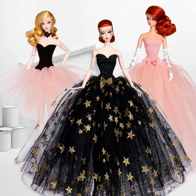 Фото Кукольная одежда Xianxian, костюм 1/6, аниме BJD 32 см, супермодель, аксессуары для кукольной одежды, черное кружевное платье, комплект игрушек для девочек, коллекционер №1