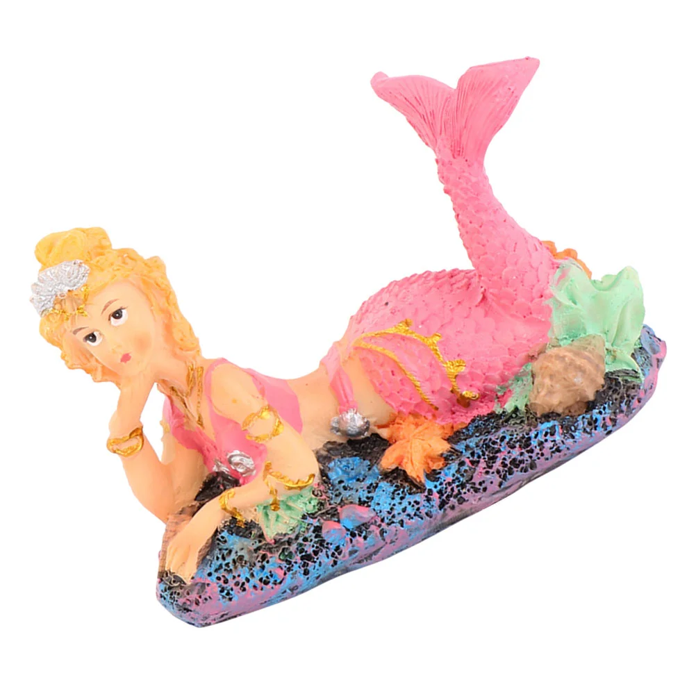 

Mermaid Statue Fish Tank Decor Aquarium Landscaping Decor Resin Mermaid Model Decor