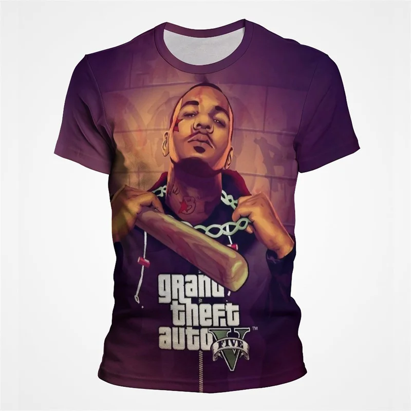 Футболка мужская оверсайз с принтом Grand Theft Auto GTA рубашка коротким рукавом в стиле