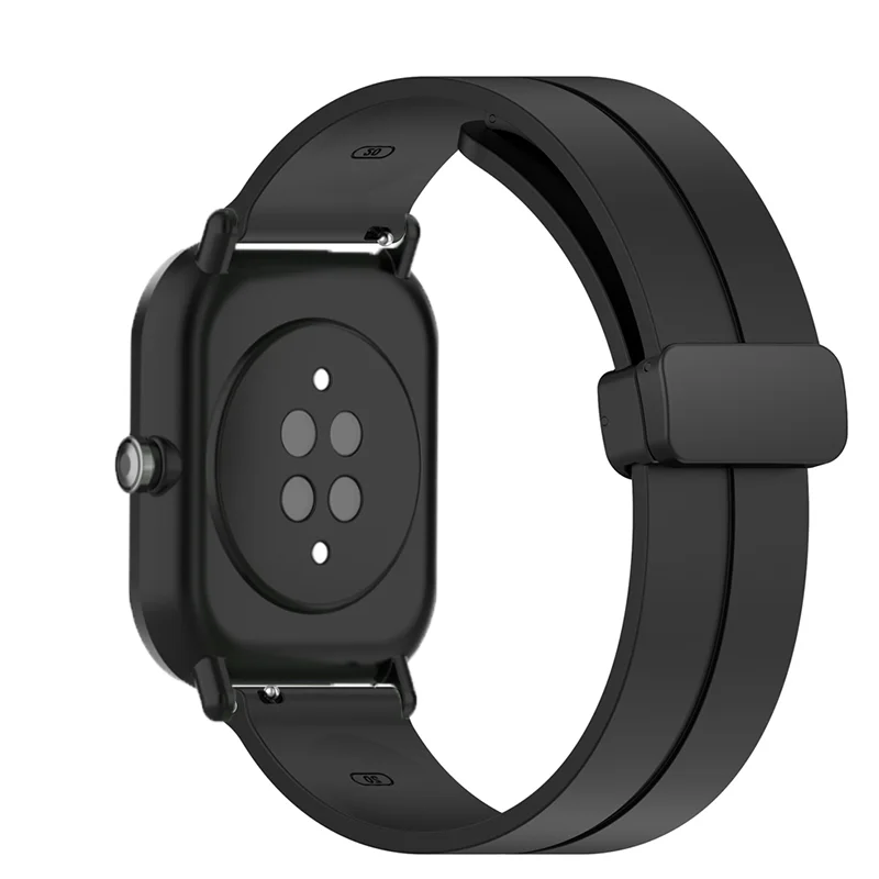 

20mm/22mm Watch band For Amazfit GTS 4/3/2/2e/GTS2 Mini/GTR 4/3/Pro/47mm/stratos 2/3 Silicone Magnetic Buckle Amazfit bip strap