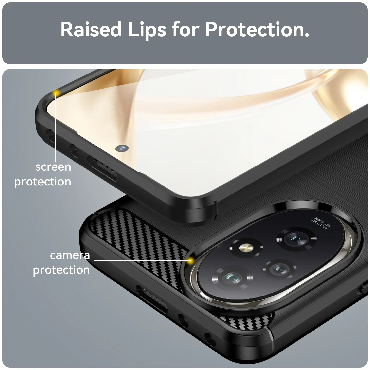 Роскошная текстура из матового углеродного волокна противоударный чехол для