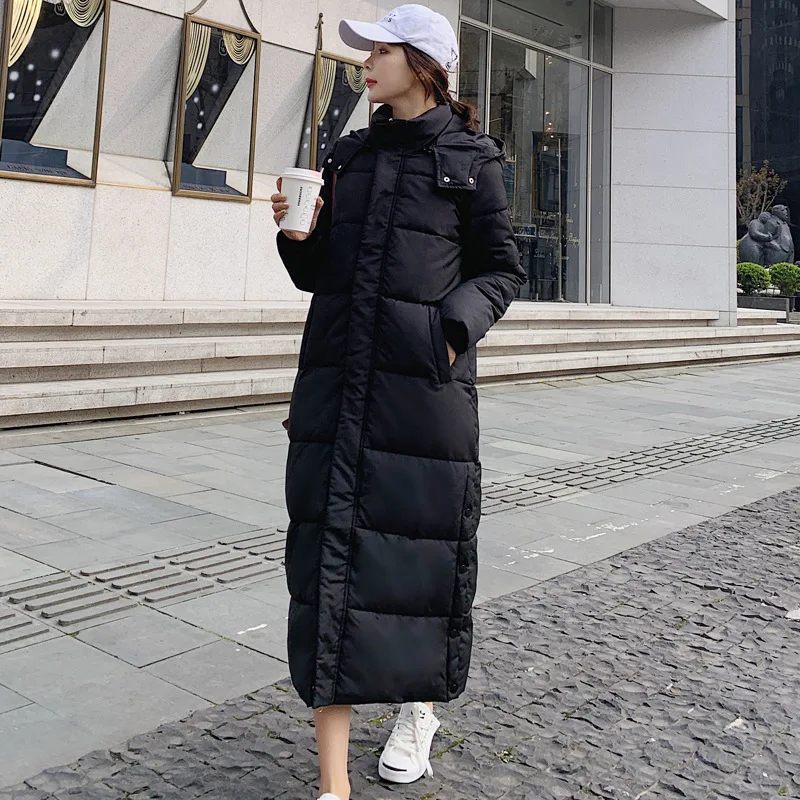 Parkas Women Over-the-Knee Extended New Thickened Coat down Cotton-Padded Jacket for Women Winter Coat Women