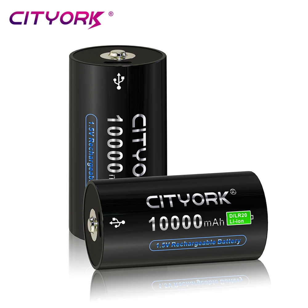 CITYORK D Размер LR20 перезаряжаемая батарея 1 5 В зарядка через usb литий-ионные батареи