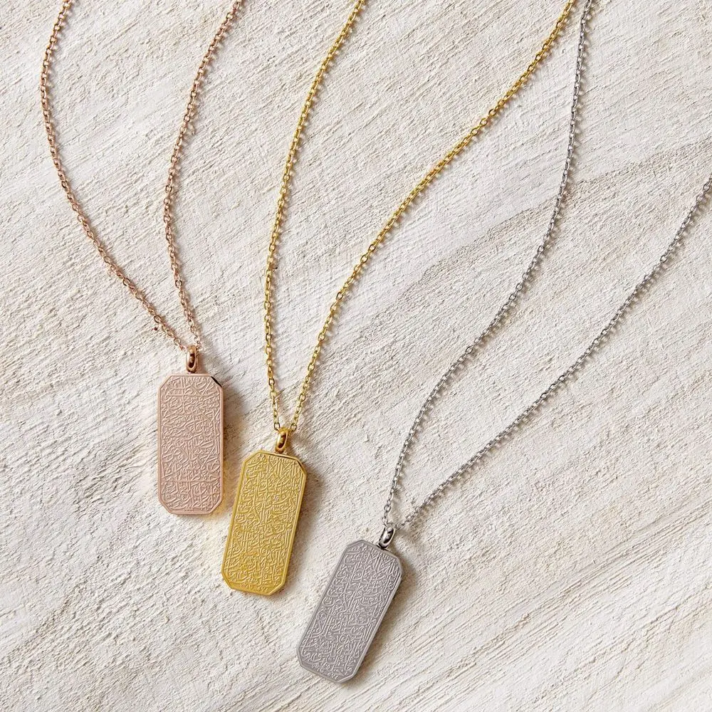 Ожерелье с кулоном женское из нержавеющей стали надписью