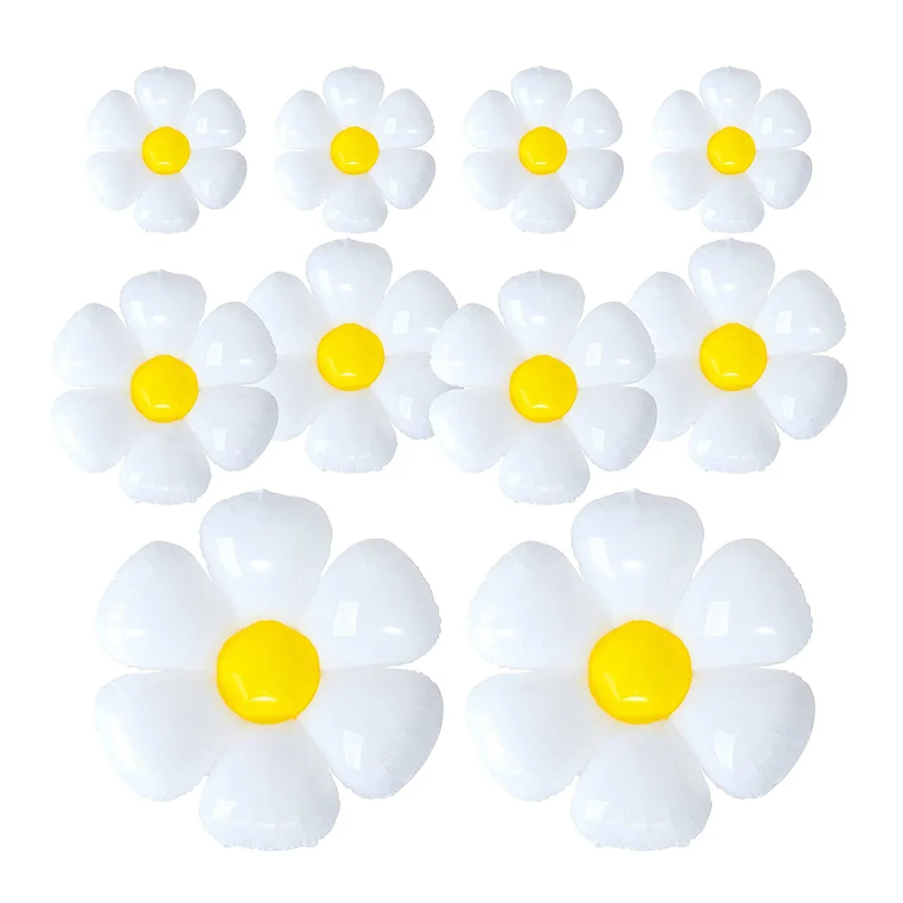 

10 Pcs Daisy Balloon Birthday Party Balloons Kids Decorative Baby Bautizo Para Niño Shower Props Aluminum Film