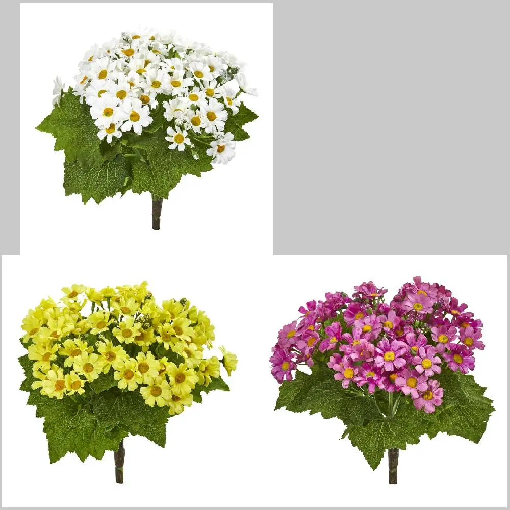 

Fresh-Looking Yellow Fresh-Looking Artificial Flower Set of 6 - Realistic Bush for Decor and Home Arrangements