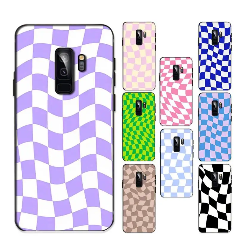 

Colorful Grid Lattice Phone Case for Redmi 8 9 9A for Samsung J5 J6 Note9 for Huawei NOVA3E Mate20lite cover