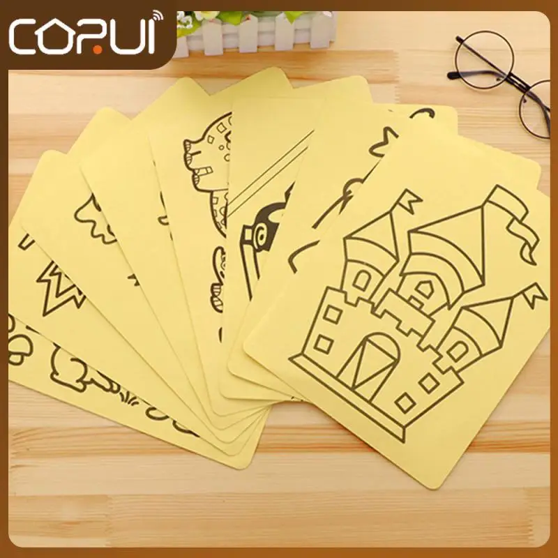 

Colorful DIY Sand Painting Kids Montessori Toys Children Crafts Doodle Art Supplies Sand Pictures Drawing Paper Educational Toys