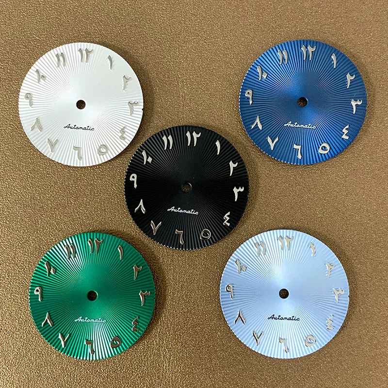 

NH35 Watch dial Arabic characters 28.5mm dial Compatible NH35 4R35 6R15 6R35 Movement fits Seiko SKX007 SRPD Tuna watch case