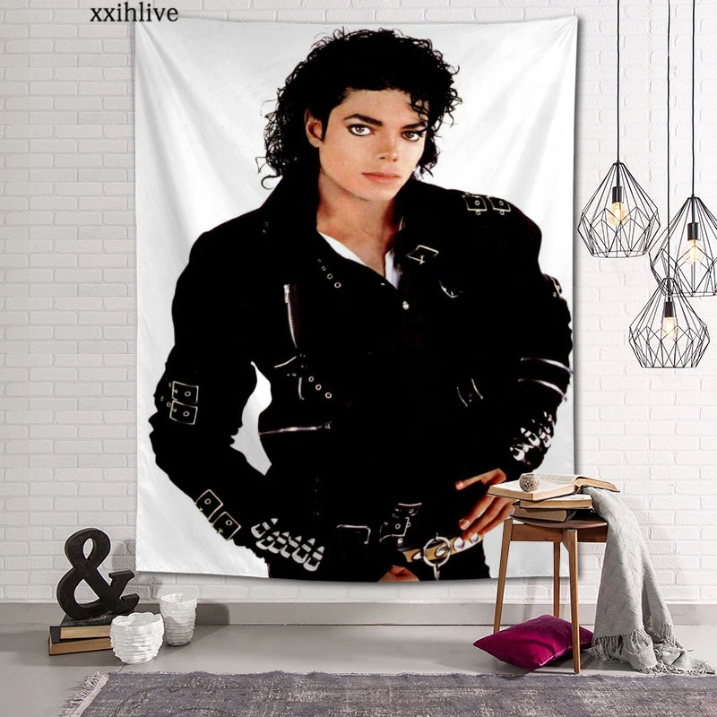 

Famous Singer And Dancer Michael Jackson Custom HD Tapestry For Carpet Travel Mattress Wall Carpets Art Home Decor 100x150cm