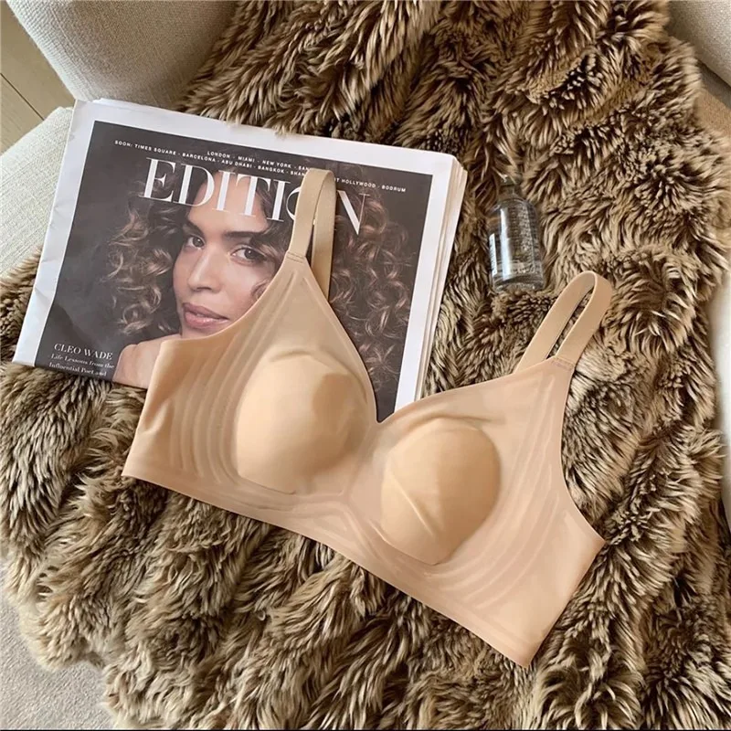 

Sexy Lifting Seamless Underwear Women's No Steel Ring Small Breasts Gathering Upper Holder Breast Adjustable Ladies Bra