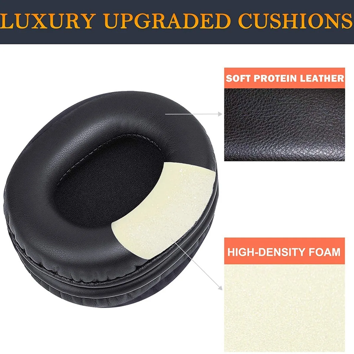 M50X Replacement Earpads Compatible with Audio Technica ATH M50 M50XBT M50RD M40X M30X M20X MSR7 SX1 Headphones
