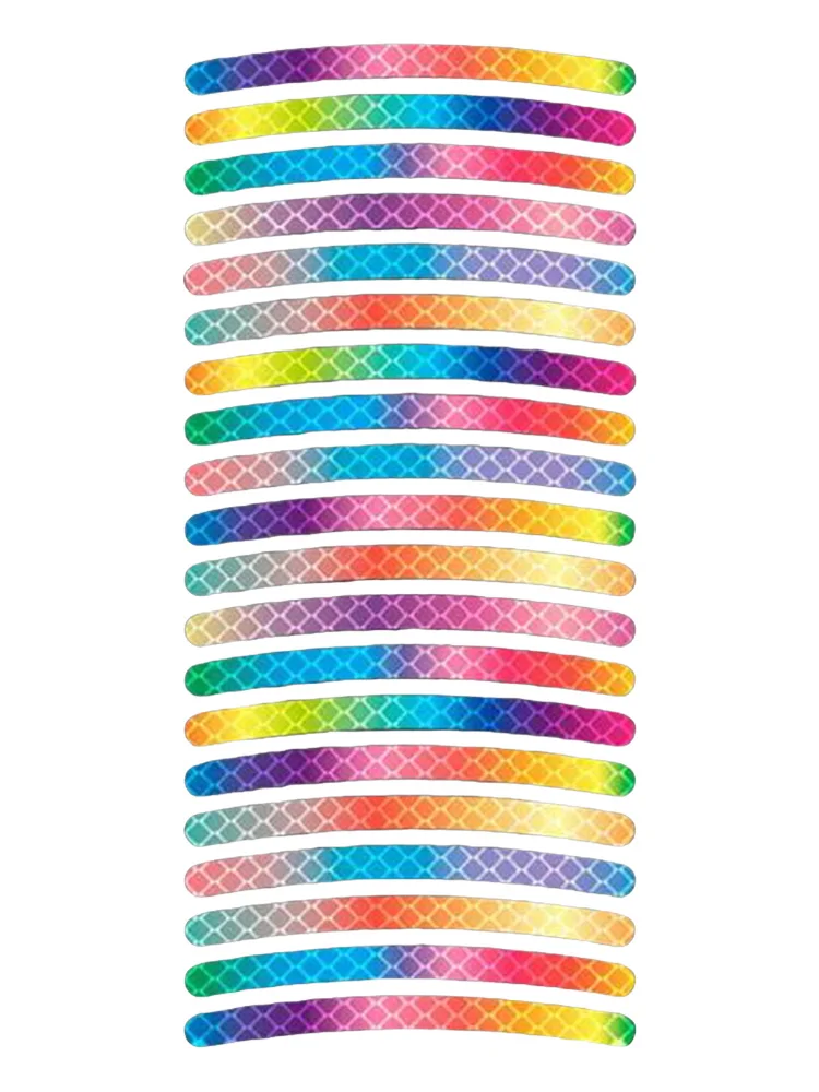 

Для автомобилей, мотоциклов, велосипедных колес, семицветные лазерные аксессуары для украшения автомобиля, светоотражающие предупреждающие наклейки для предотвращения столкновений