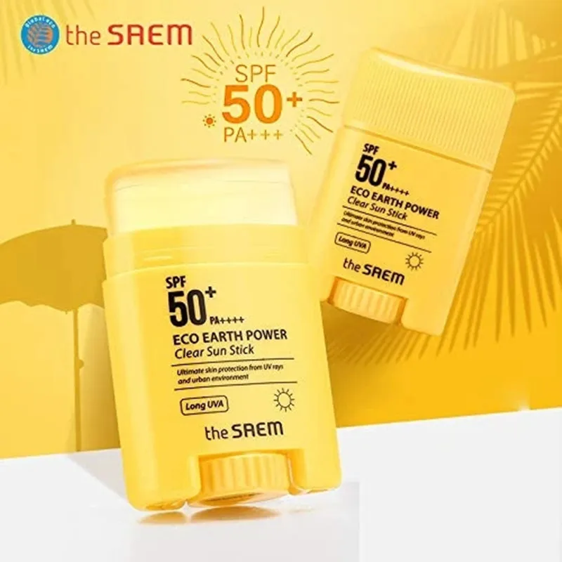 

THE SAEM Eco Earth Power Clear Sun Stick 16g SPF50+ PA+++Sunscreen Whitening Cream Sunblock Skin Protective Korea Care Cosmetics