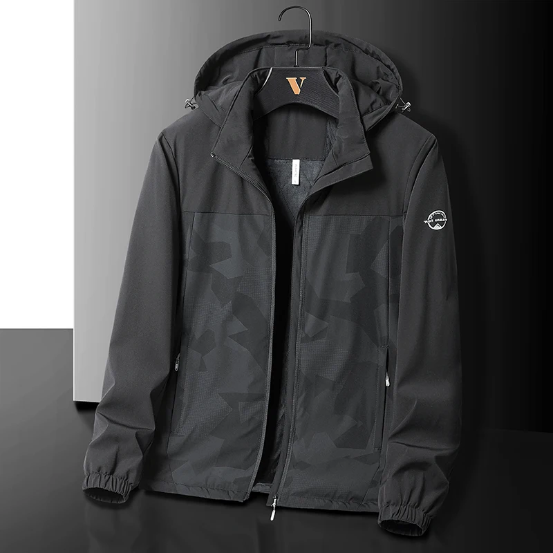 

Autumn Winter Walking Hiking Windbreaker Thermal Windbreaker Waterproof Trench Coats Plus Size Outdoor Fleece Jacket For Male