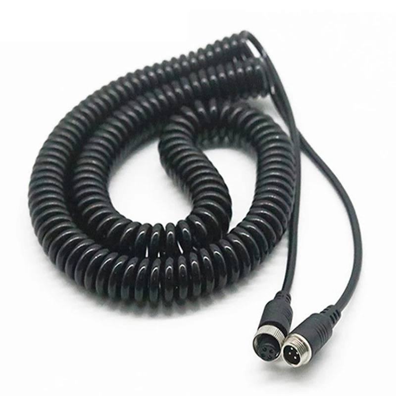 Автомобильный видео-авиационный пружинный 4-контактный удлинительный кабель для