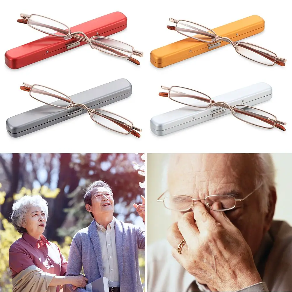 

Unisex Mini Portable Slim Small Elderly Eyewear Vision Care Reading Glasses Resin Lens