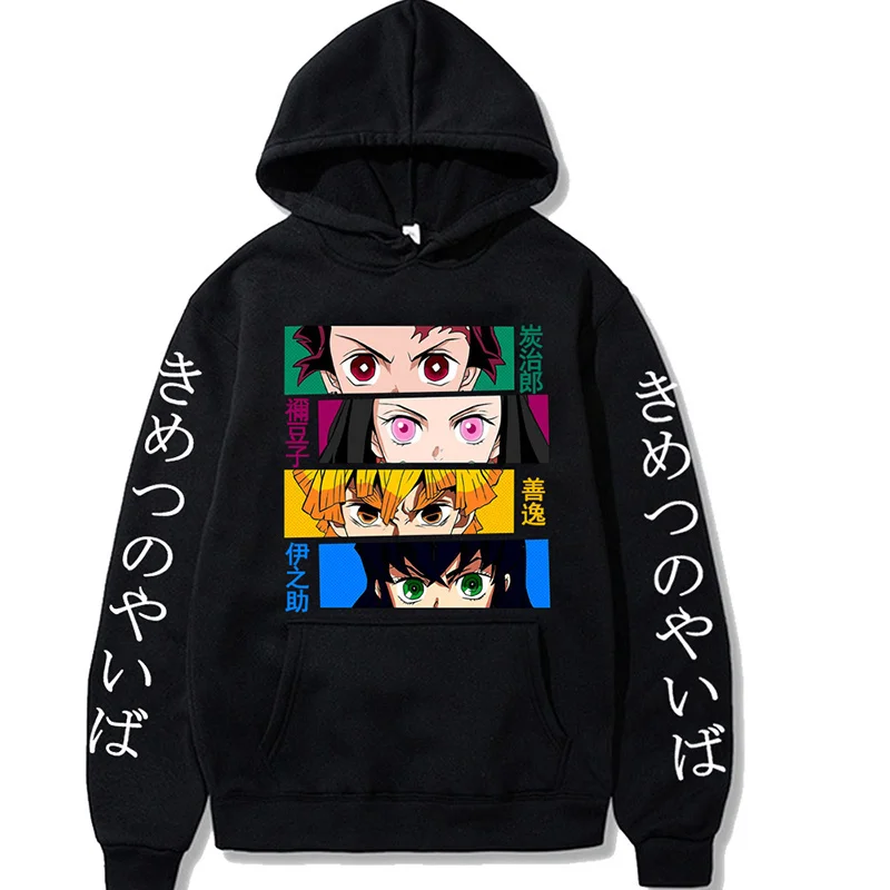 

Demon Slayer Pullover Sweatsirt Kamado Tanjirou Printed Men dies arajuku Kimetsu No Yaiba Sudaderas Mujer Women dies