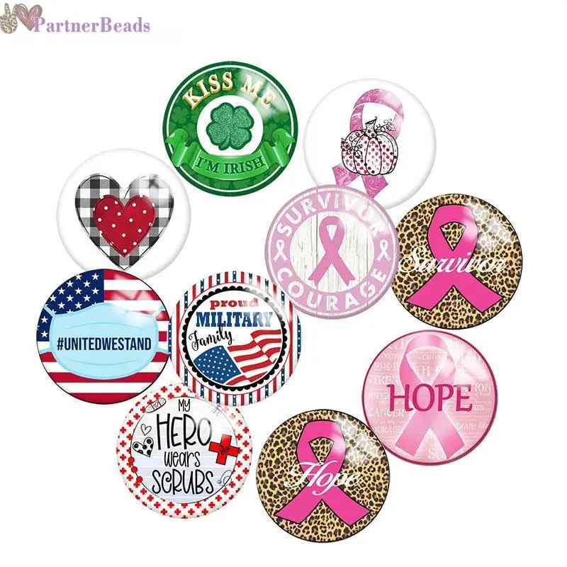 

happy easter Ribbon Round Photo Glass Cabochon Demo Flat Back Making Findings 20mm Snap Button N7761